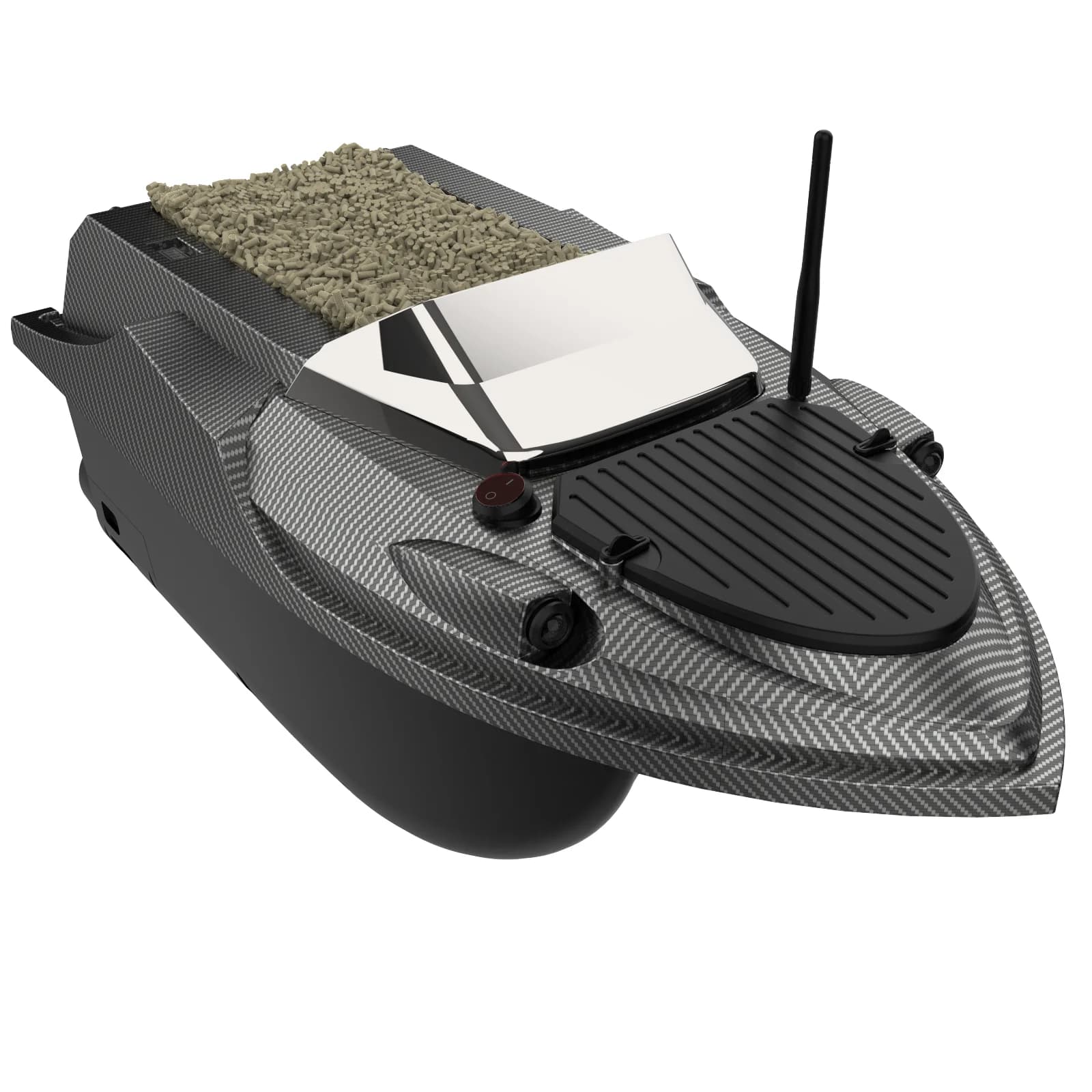 Barca da Pesca RC in Plastica con GPS e Sonar, Rilascio Rete con Un Solo Tocco, Posizionamento a 180 Punti, per Carpe, 800m di Portata