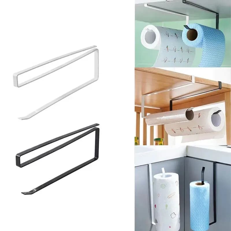 Card Holder Towels Holder for transparent film Bathroom Storage without punching Hanging shelf Kitchen handkerchief accessories