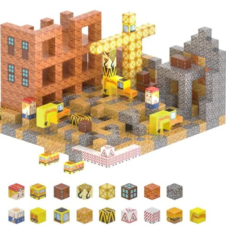 Magnetic Building Blocks for,Magnetic Tiles Build Cubes Game, 100PCS STEM Educational Magnet Toys, Ideal Gift for Toddlers Boys