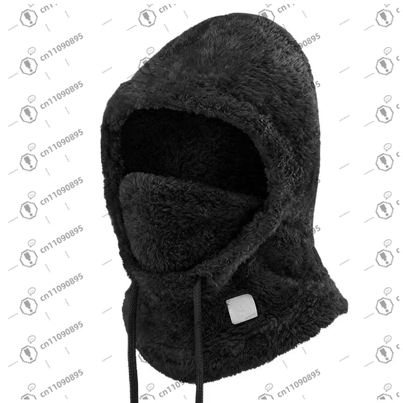 Gruppo Donna e uomo Collo in pile caldo Maschera da sci Passamontagna Felpa con cappuccio Passamontagna invernale caldo per moto Sci integrale