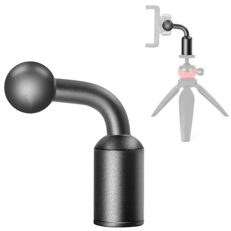 Aluminum Alloy 17mm Ball for Head Adapter to 1/4" Screw Hole Mount Converter Holder Stand for Tripod Selfie Grip Drop Shipping