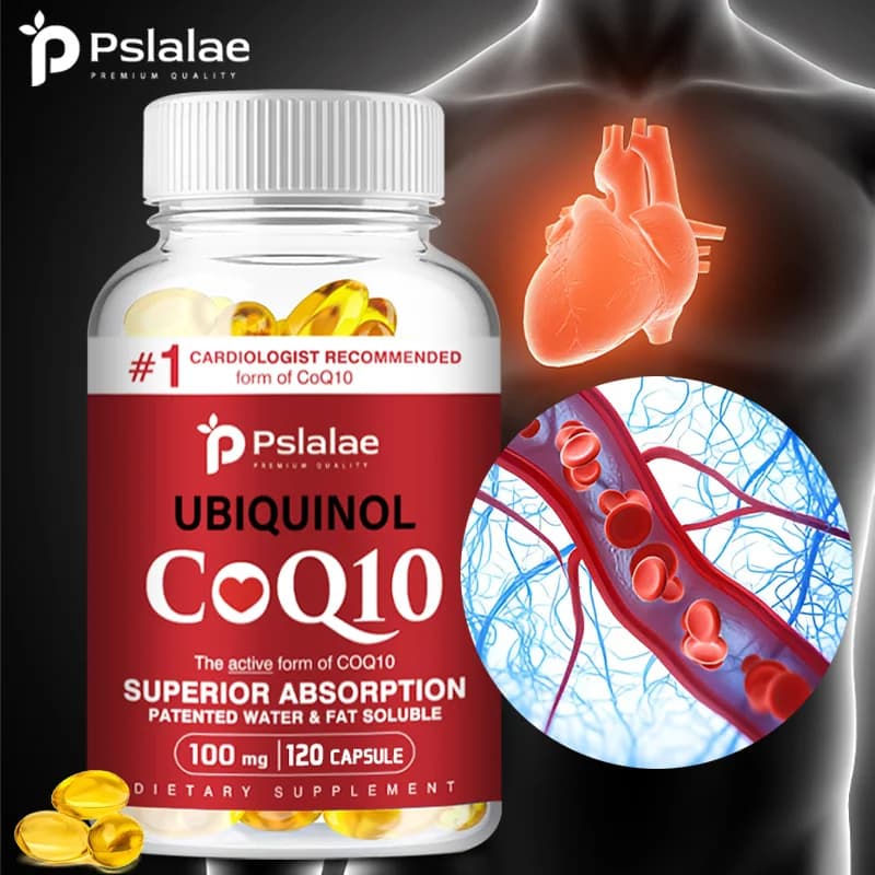 CoQ10 100mg - Natural fat soluble supplement that supports blood circulation - 120 capsules