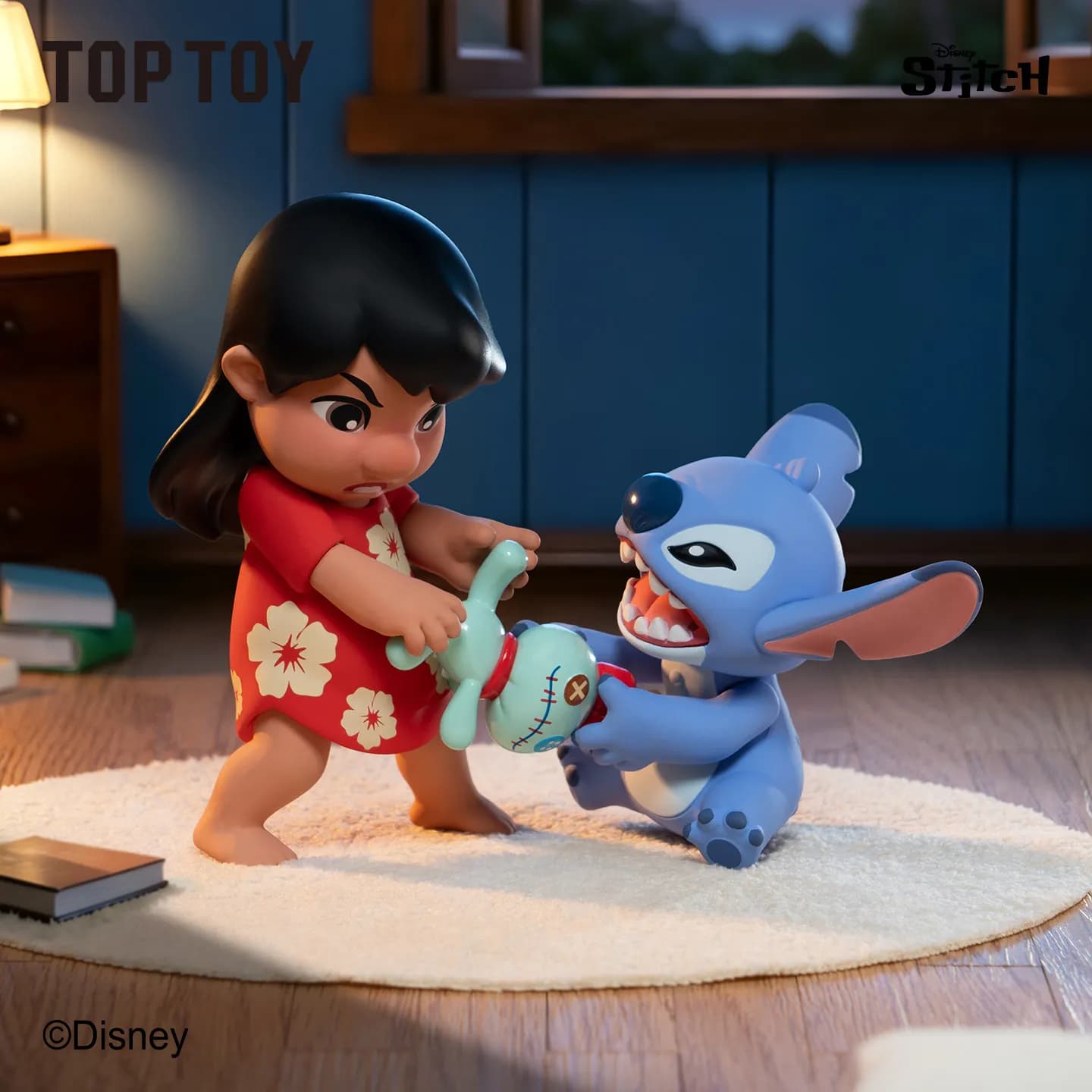TOPTOY Stitch And Lilo Happy Daily Blind Box Collectible Figurine Removable Accessory Desktop Ornament Birthday Gift