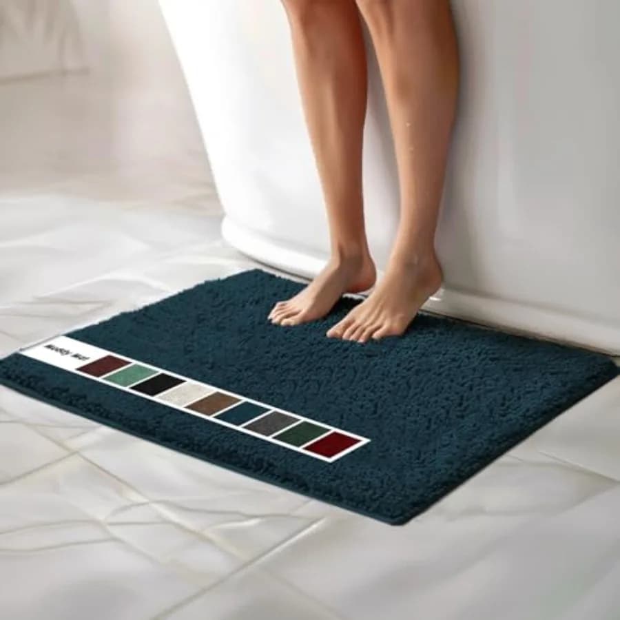 Tappetini da Bagno in Ciniglia ad Asciugatura Rapida, Tappeti in Microfibra Antiscivolo Lavabili, Extra Spessi, Morbidi e Altamente Assorbenti per il Bagno