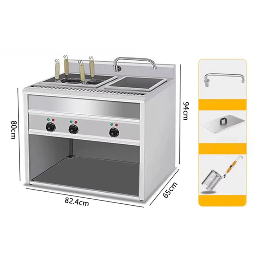Cuocipasta Elettrico Commerciale Professionale per Ristoranti - Attrezzatura per Cuocere Spaghetti, Gyoza, Ramen