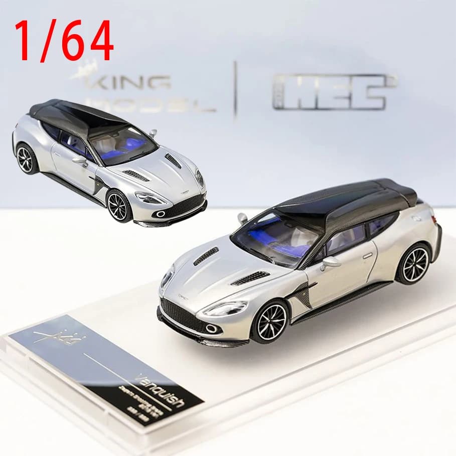 KING MODEL 1:64 Aston Martin Zagato Shooting Brake Mako Blue, Modellino Auto in Metallo Pressofuso, Edizione Limitata, Giocattolo da Collezione per Ragazzi