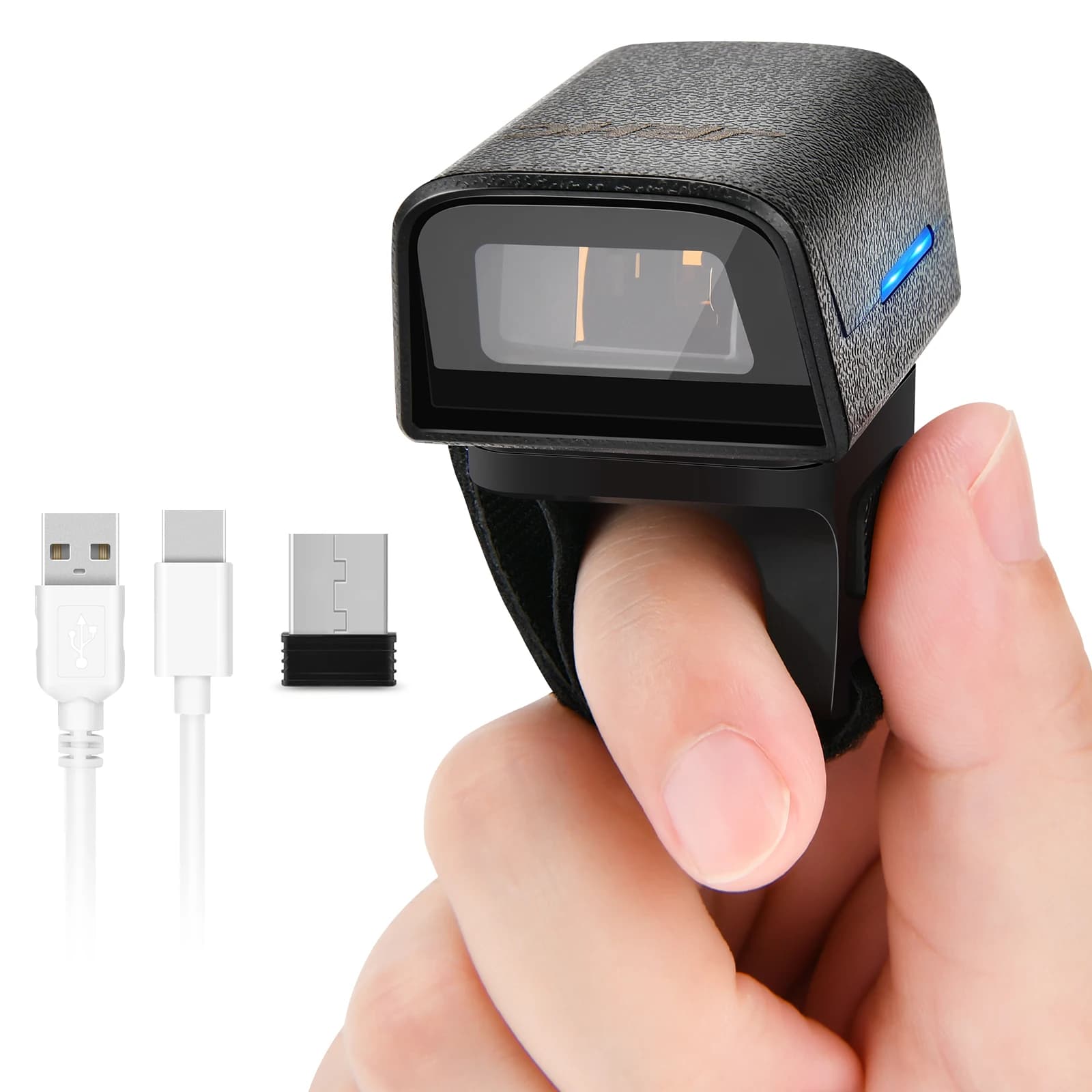 Scanner di Codici a Barre 2D Bluetooth Z01 Mini con Interfaccia USB e Elemento di Scansione CIS per Controllo Inventario Magazzino