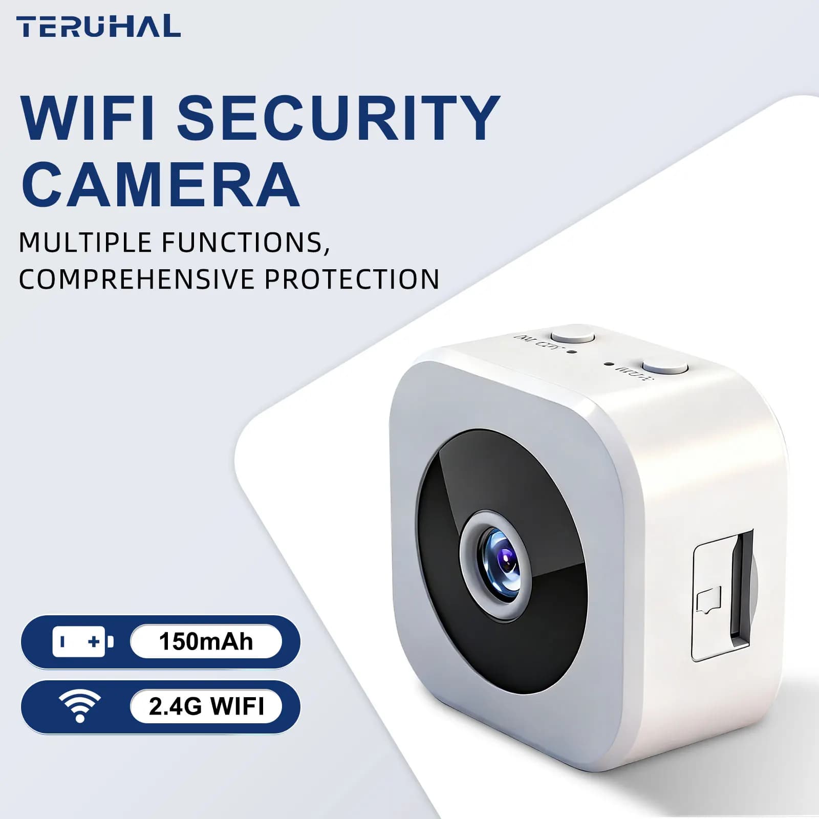 Mini Telecamera Wireless HD, Telecamera WiFi Intelligente per Sicurezza Domestica, Monitor per Bambini e Animali Domestici