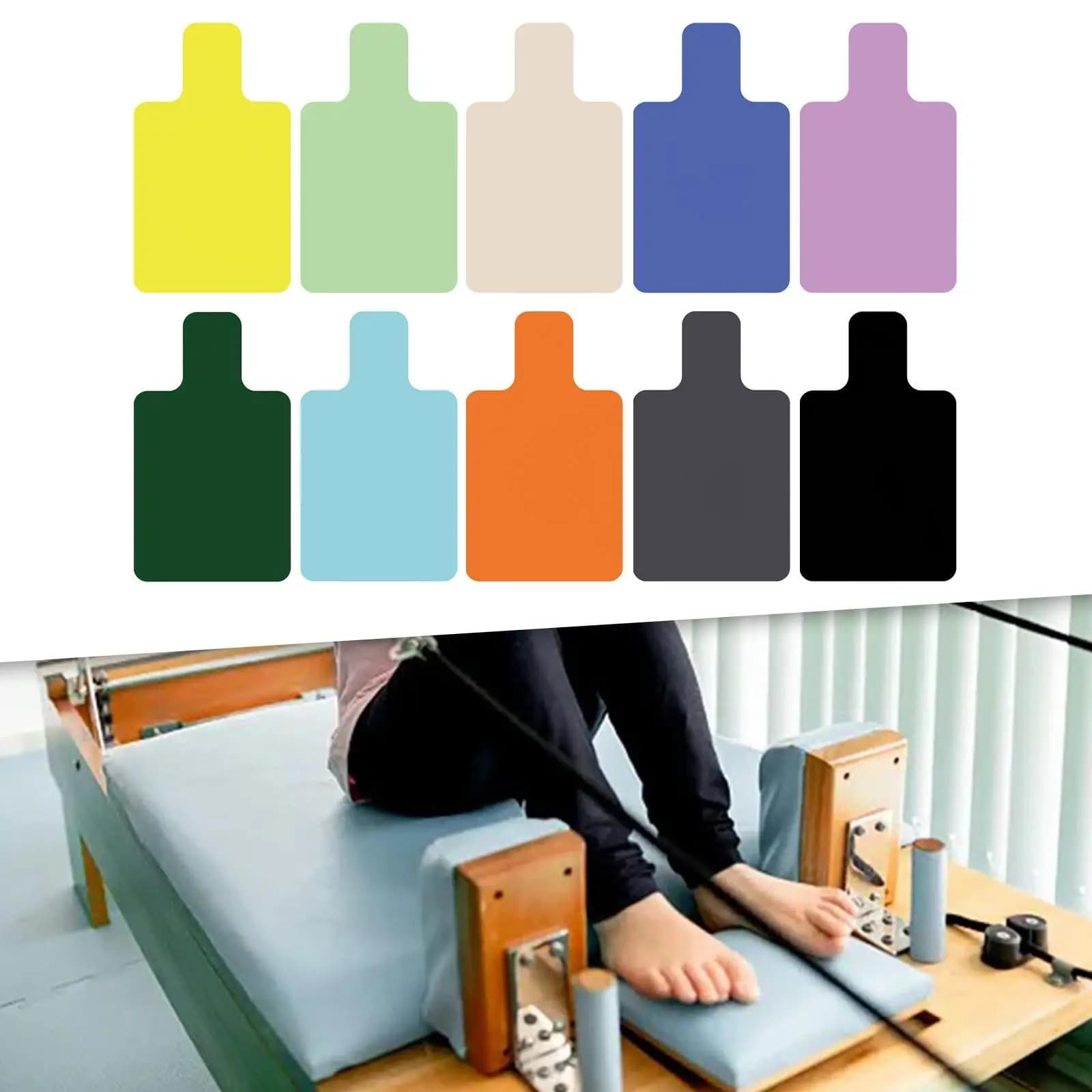 Pilates Reformer Mat Yoga Mat Lightweight black rubber support that absorbs sweat