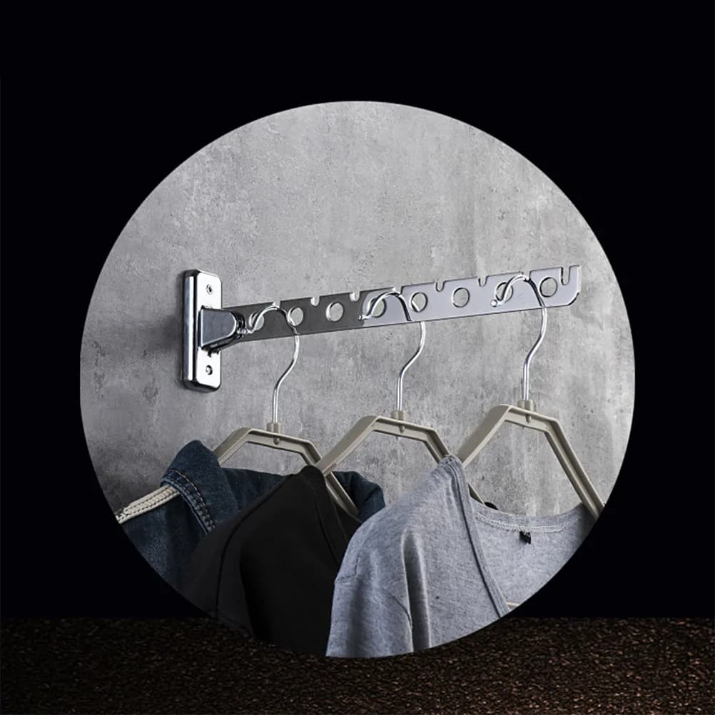 Wall Mounted Folding Hanger Hook Stainless Steel Space Saving Rotatable Anti Slip Clothes Hanger for Jeans Shirts Jackets Boots