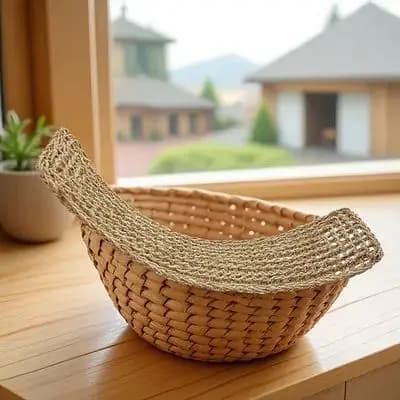 1Pcs Lizards Hammock Breathable Sea-Weed Natural Material Woven Pet Resting Mat Reptile Light Brown Lizards Hammock