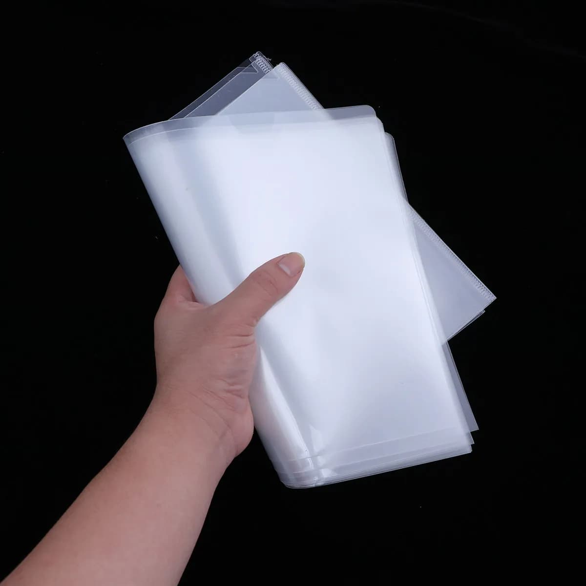 Cartella portadocumenti trasparente da 20 pezzi, cartella portadocumenti in plastica trasparente spessa, resistente agli strappi, formato A4, organizer per archiviazione per ufficio e scuola
