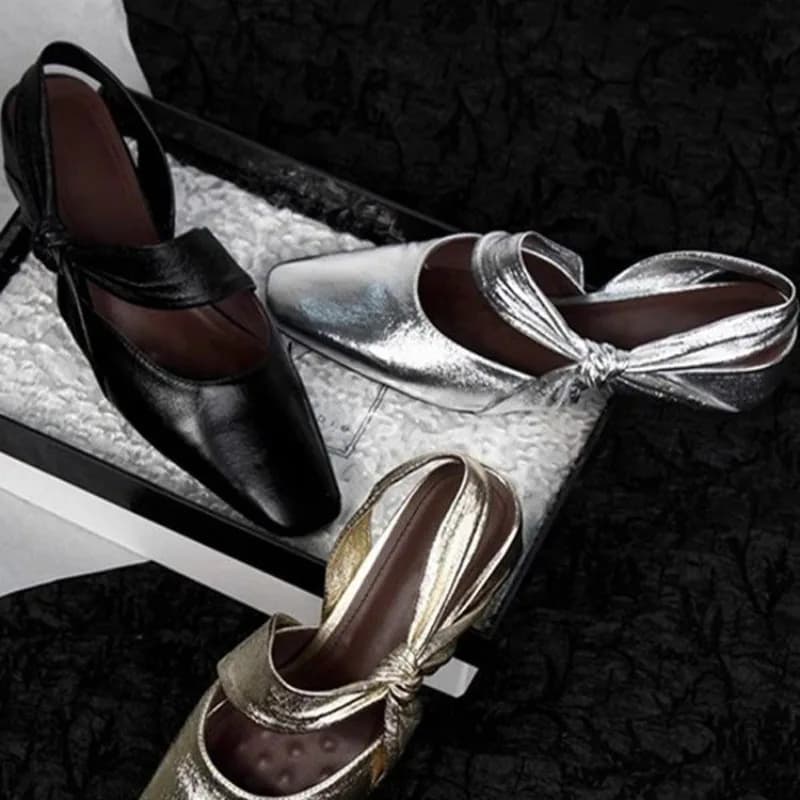 Zeppa Tacchi alti da donna Sandali da donna di design di lusso Punta quadrata 2025 Estate Nuovo vestito leggero Tendenza Pompa Scarpe da donna