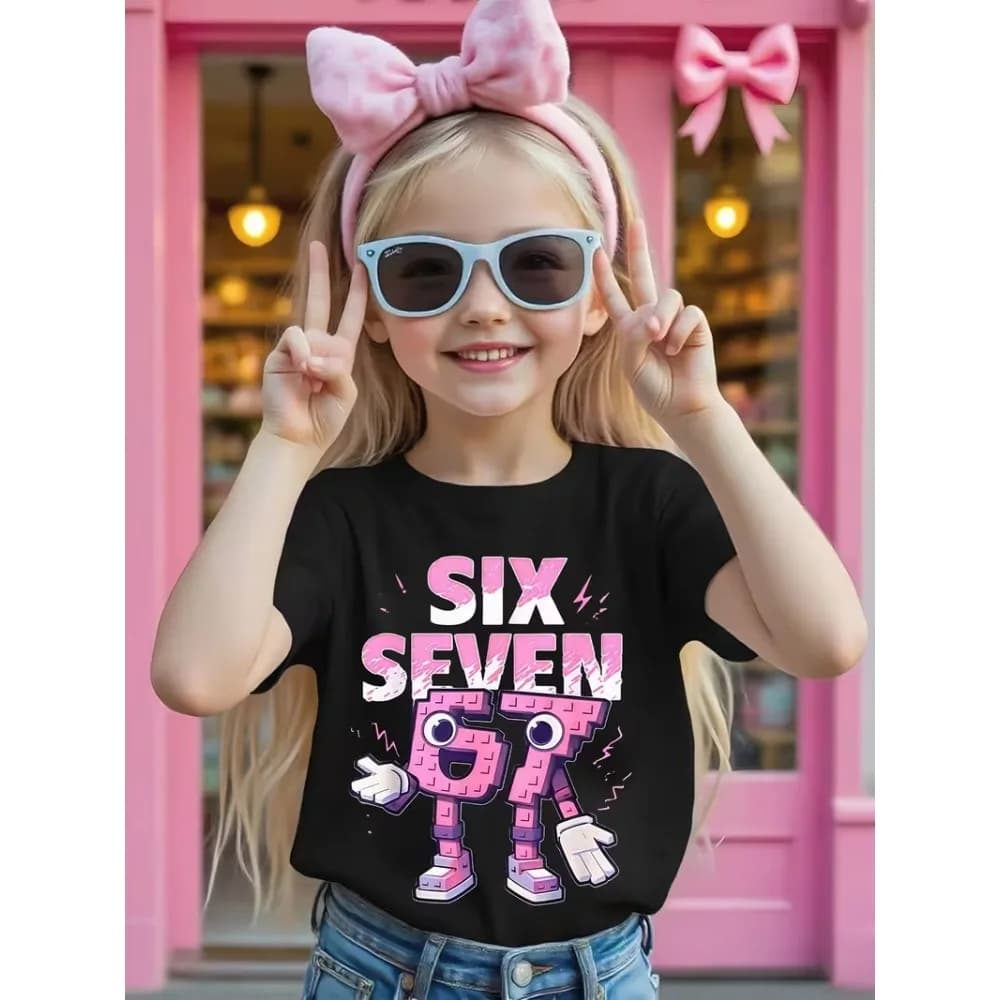 Nuova T-shirt Estiva per Bambini, Abbigliamento Casual alla Moda per Ragazzi e Ragazze, Stampa Carina Y2k, Maniche Corte