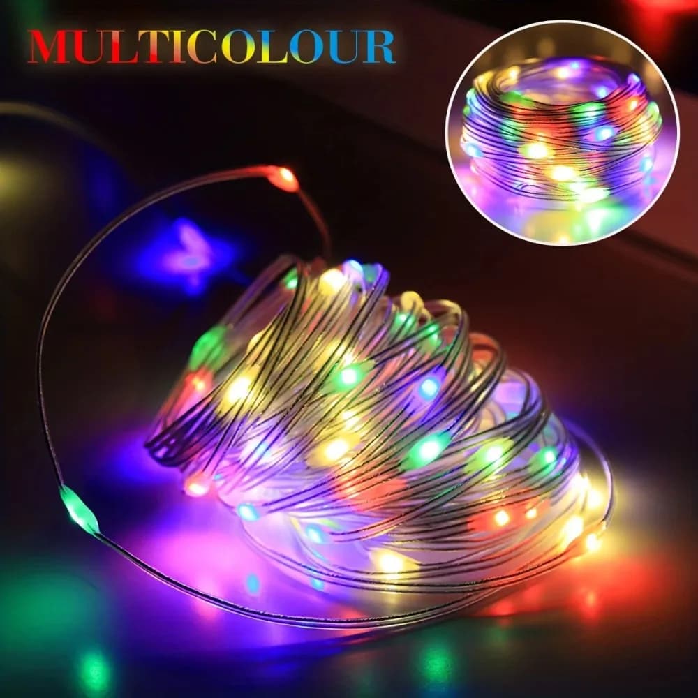 1PC Luci a Stringa LED USB 50/100/200 LED, Luci a Stringa RGB Attivate dal Suono per Decorazioni Casa, Feste, Matrimoni, Camera da Letto