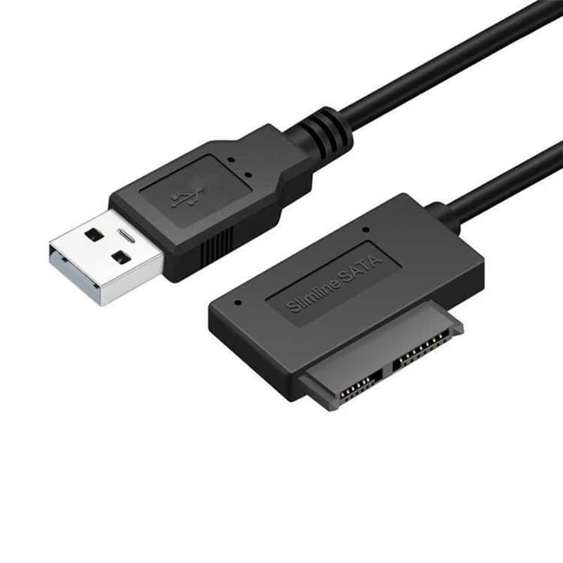 New PzzPss USB 2.0 To Mini Sata II 7+6 13Pin Adapter Converter Cable For Laptop CD/DVD ROM Slimline Drive Converter HDD Caddy