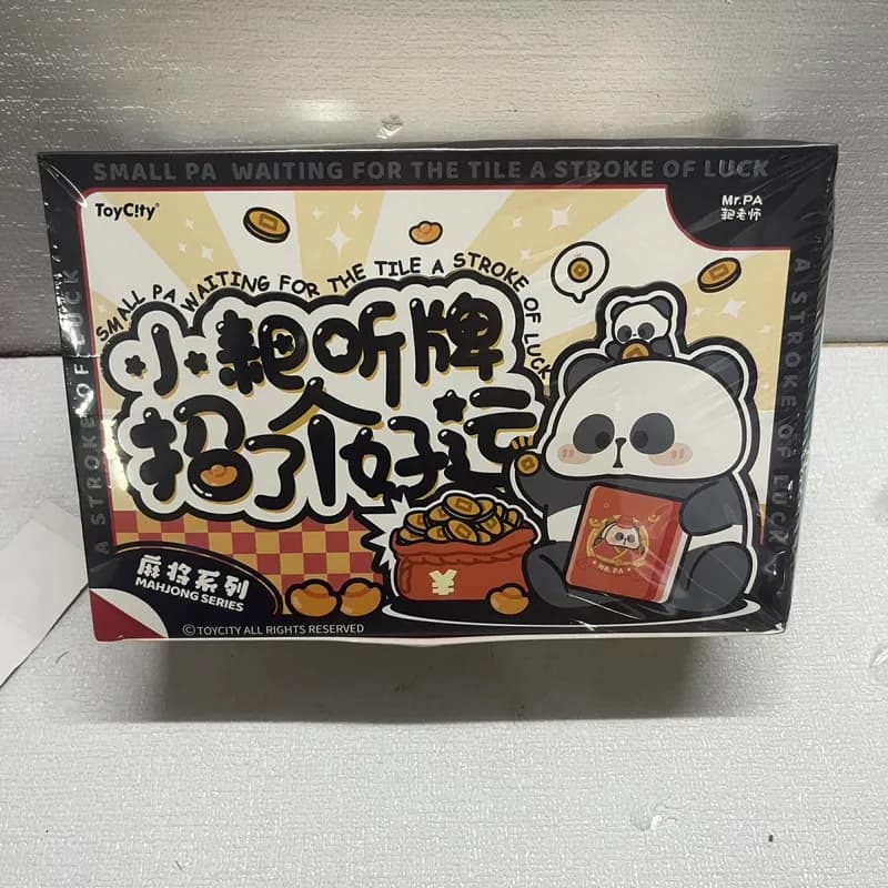 Original Panda Mahjong Mr Pa Waiting For Tile A Stroke Of Luck Series Blind Box Mini Mystery Bag Collectible Desktop Decor Gift