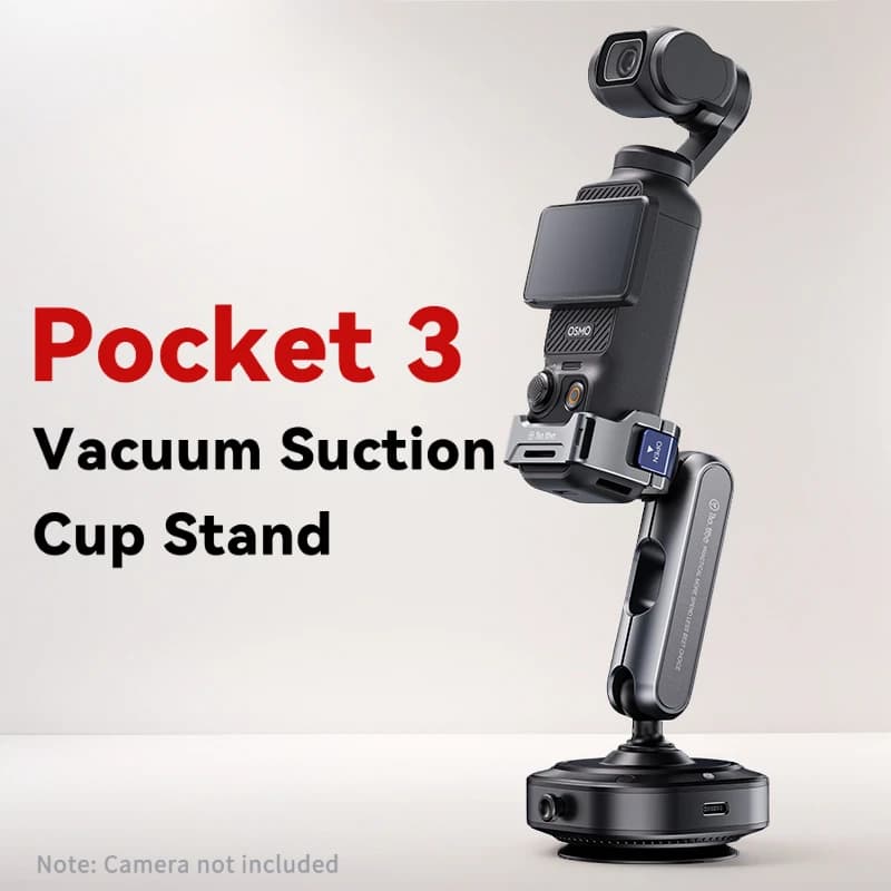Per DJI Osmo Pocket 3 Staffa di adsorbimento per vuoto elettrico Base di montaggio per supporto da tavolo Fotocamera sportiva Riprese per auto Vlog