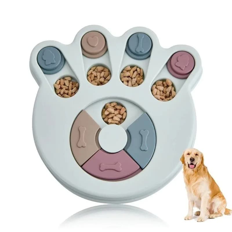 Giocattoli per Cani: Dispenser di Cibo Interattivo a Lenta Erogazione, Ciotola Antiscivolo per Aumentare l'Intelligenza dei Cuccioli, Gioco di Addestramento per Cani e Gatti