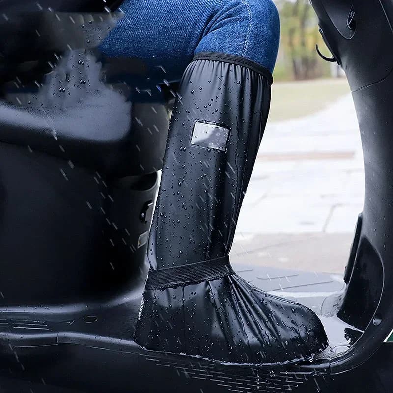 Rain Shoe Cover Waterproof Overshoes with Reflector Reusable Rain Boot Covers Motorcycle Cycling Hiking Rain Shoes Protector