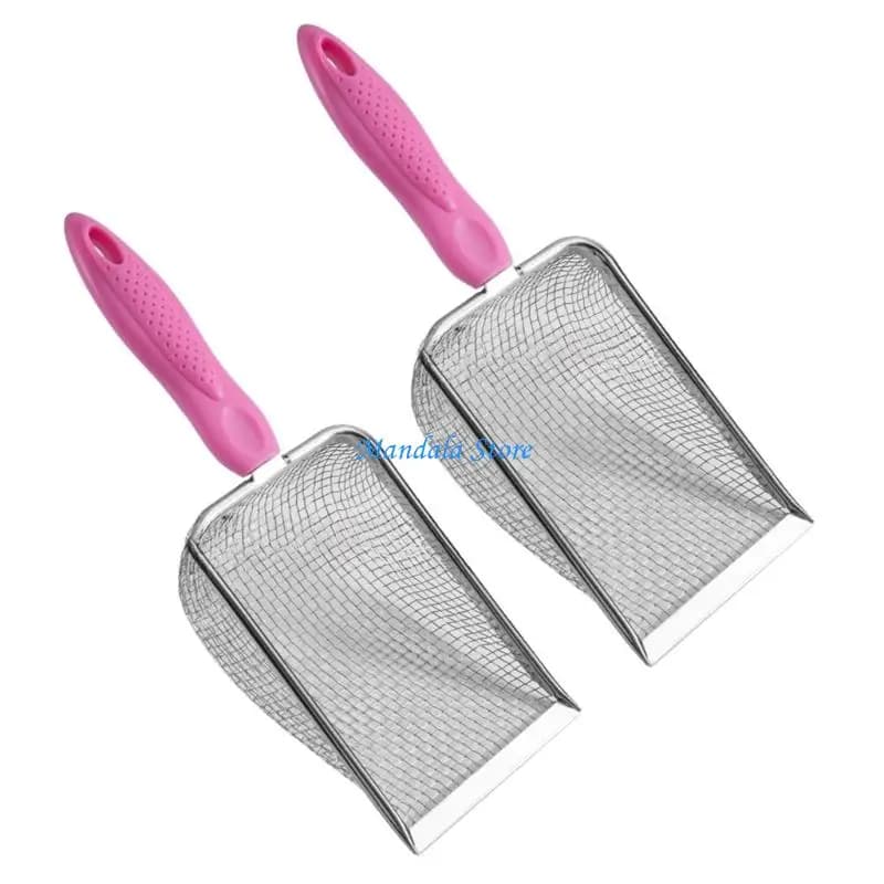 U2JC Shovel Cats Litter Artifact Scoops Fine Sifting Scoops Small Hole Shovel Scooper Dirt Heavy Duty Meshing Soil Sieve Potting