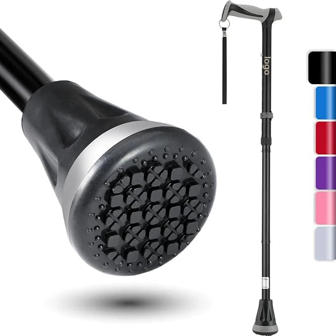 Foldable Walking Stick Aluminum Alloy Portable Trekking Stick Light Folding Climbing Walking Stick
