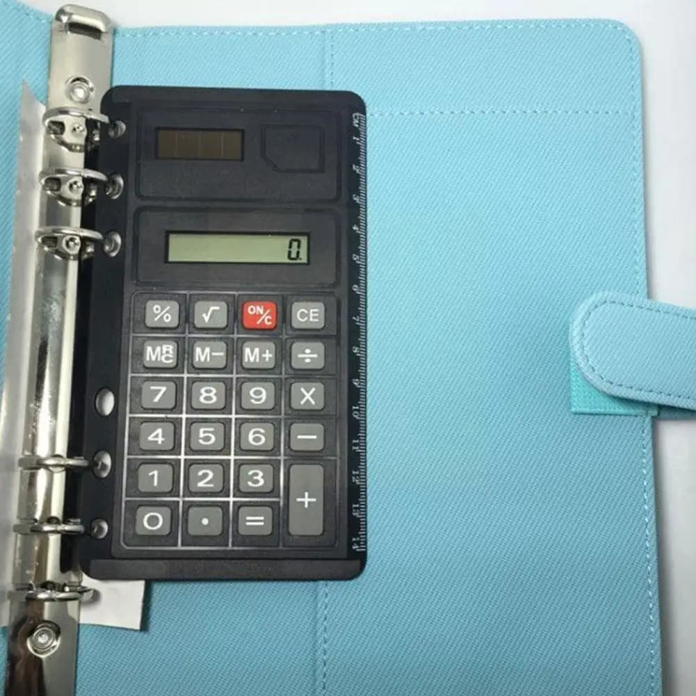 1 pz calcolatrice legante a fogli mobili con righello forniture agenda 8 cifre multifunzione calcolando strumenti per notebook B7b4