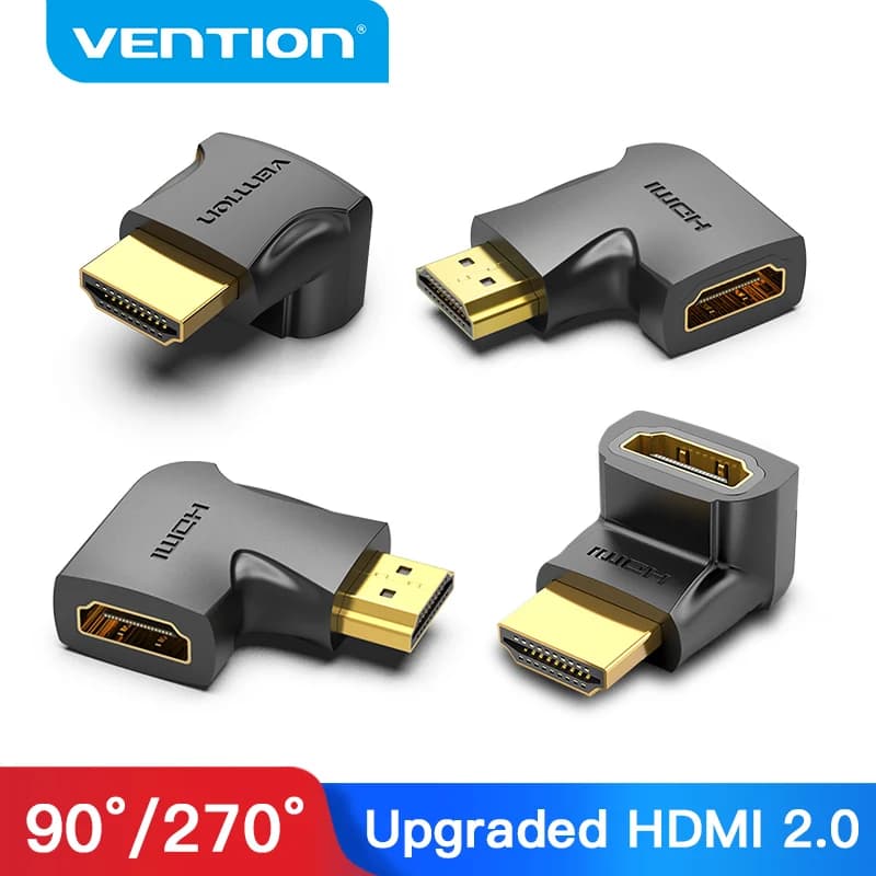 Vention HDMI Converter male-female angle converter from 90 270 degrees HD 4K connector for HDTV PS4 Lptop TV Box Extender HDMI