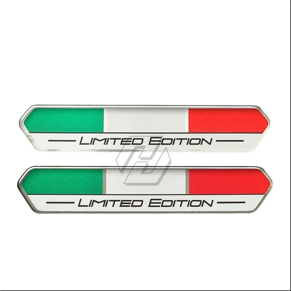 Per Piaggio Vespa Aprilia Ducati Italia Bandiera Adesivo Adesivo in edizione limitata 3D Finitura in gel a cupola lucida per decalcomanie per auto