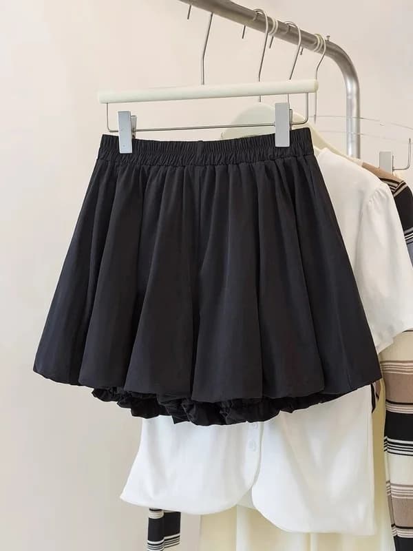 plus Size Design Sensation Flower Bud Skirt Pants Short Shorts Women Summer New plus Size High Waist Meat Covering Slimming C...