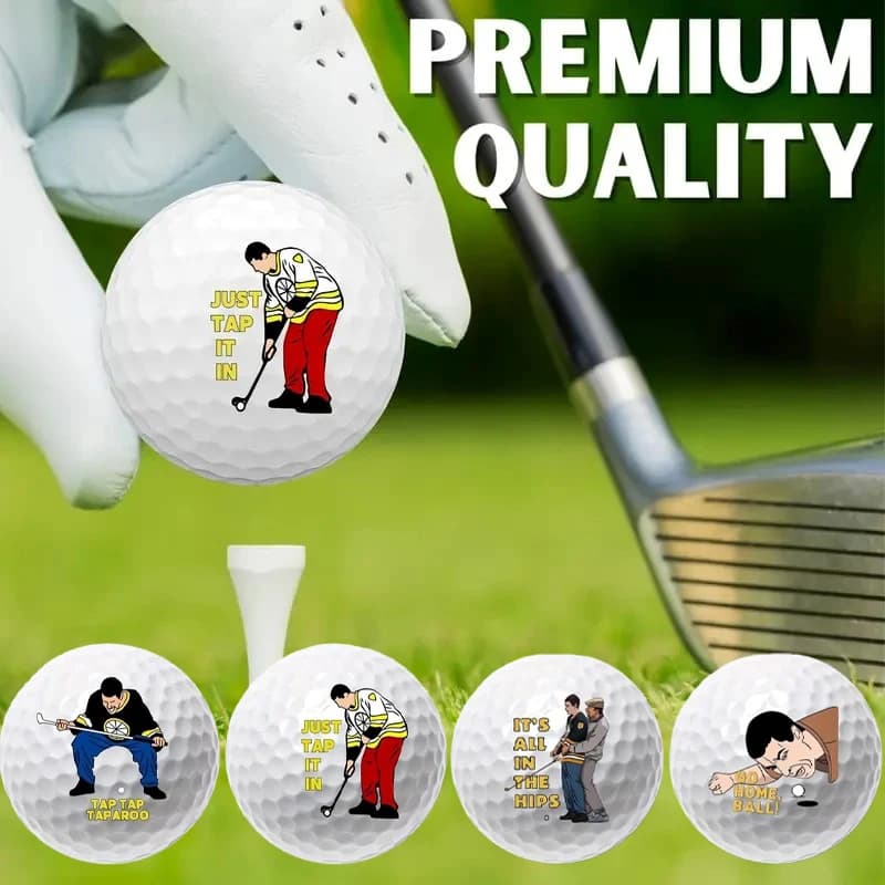 Pallina da golf 4X Design divertente Struttura a 2 strati Fodera in gomma Golfisti Allenamento quotidiano