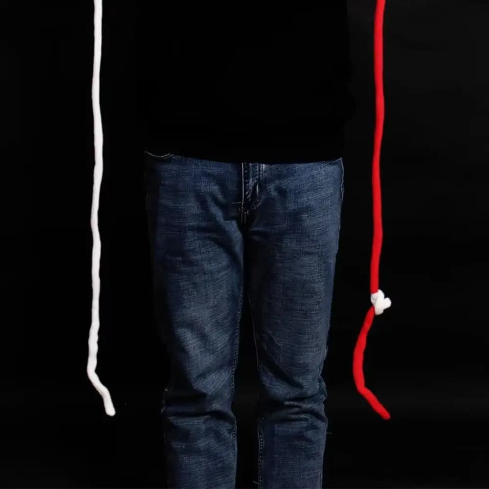 Carrick Bend Acrobatic Knot Magic Stage Illusion Close Up Magic Jumping Knot Cloth Gimmick Accessories Magic Rope Children
