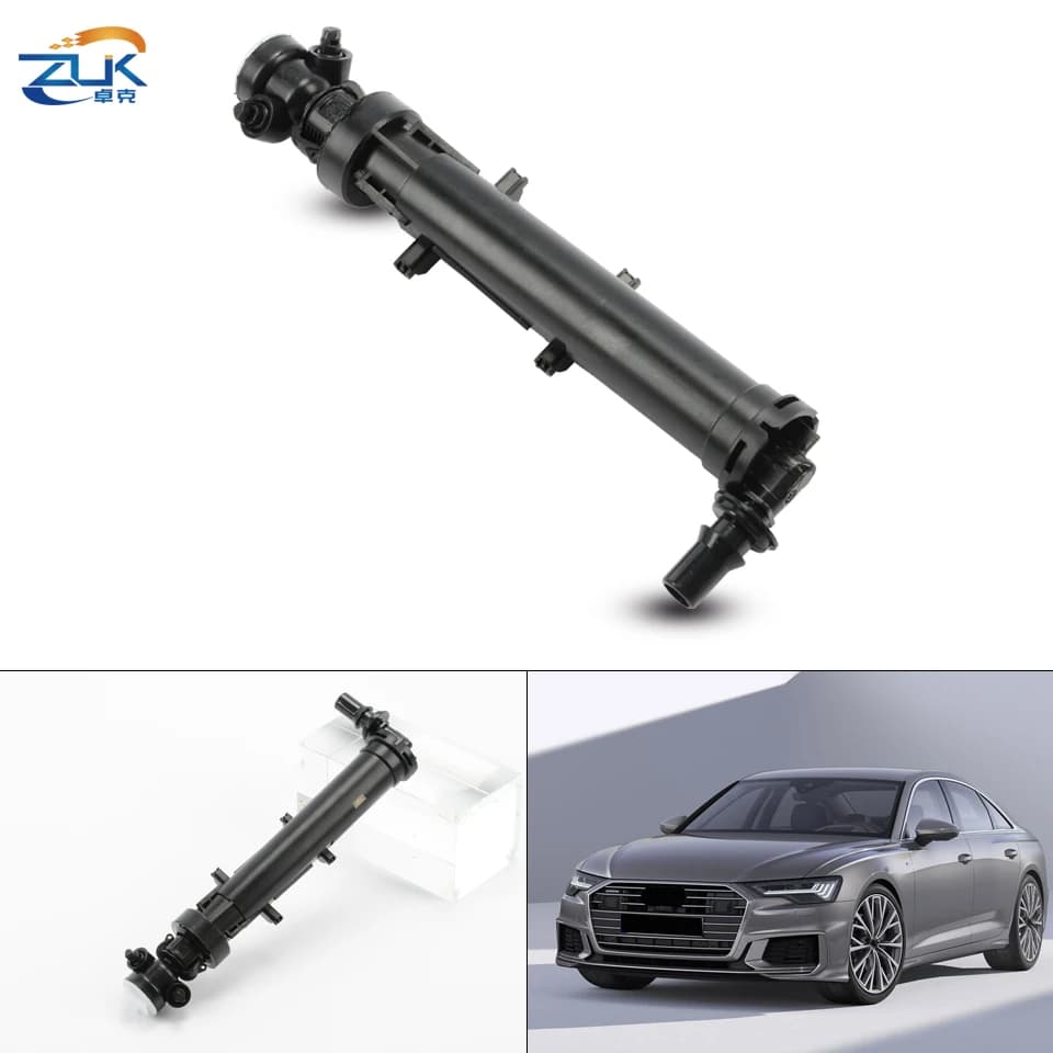 ZUK Car Front Bumper Headlight Headlamp Washer Nozzle For Audi A6 C8 2019 2020 2021 Head Light Cleaning Device Water Spray Jet
