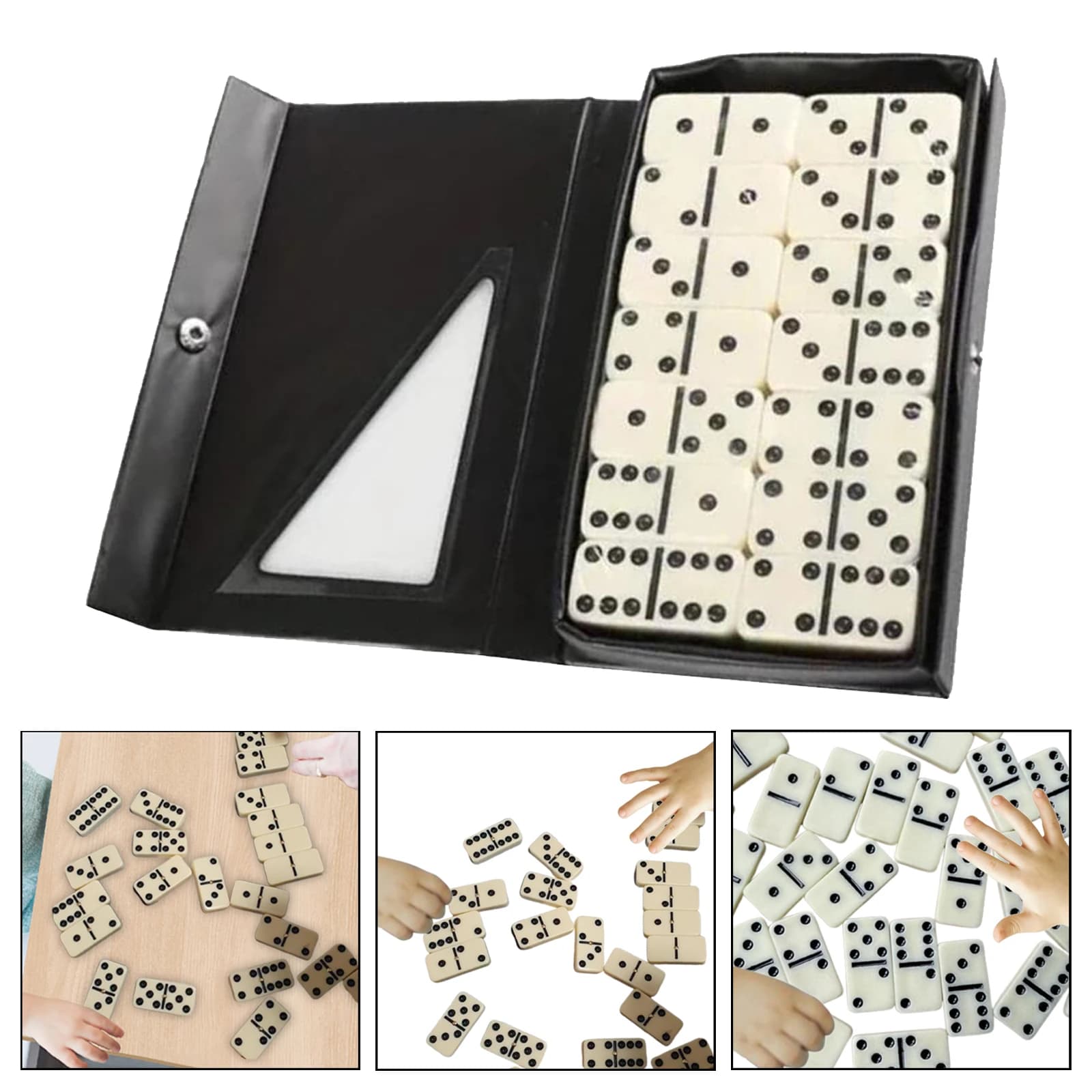 Set doppio sei domino Gioco da tavolo classico Famiglia di giocattoli 28 domino in custodia portatile per regali per il tempo libero Intrattenimento Turismo