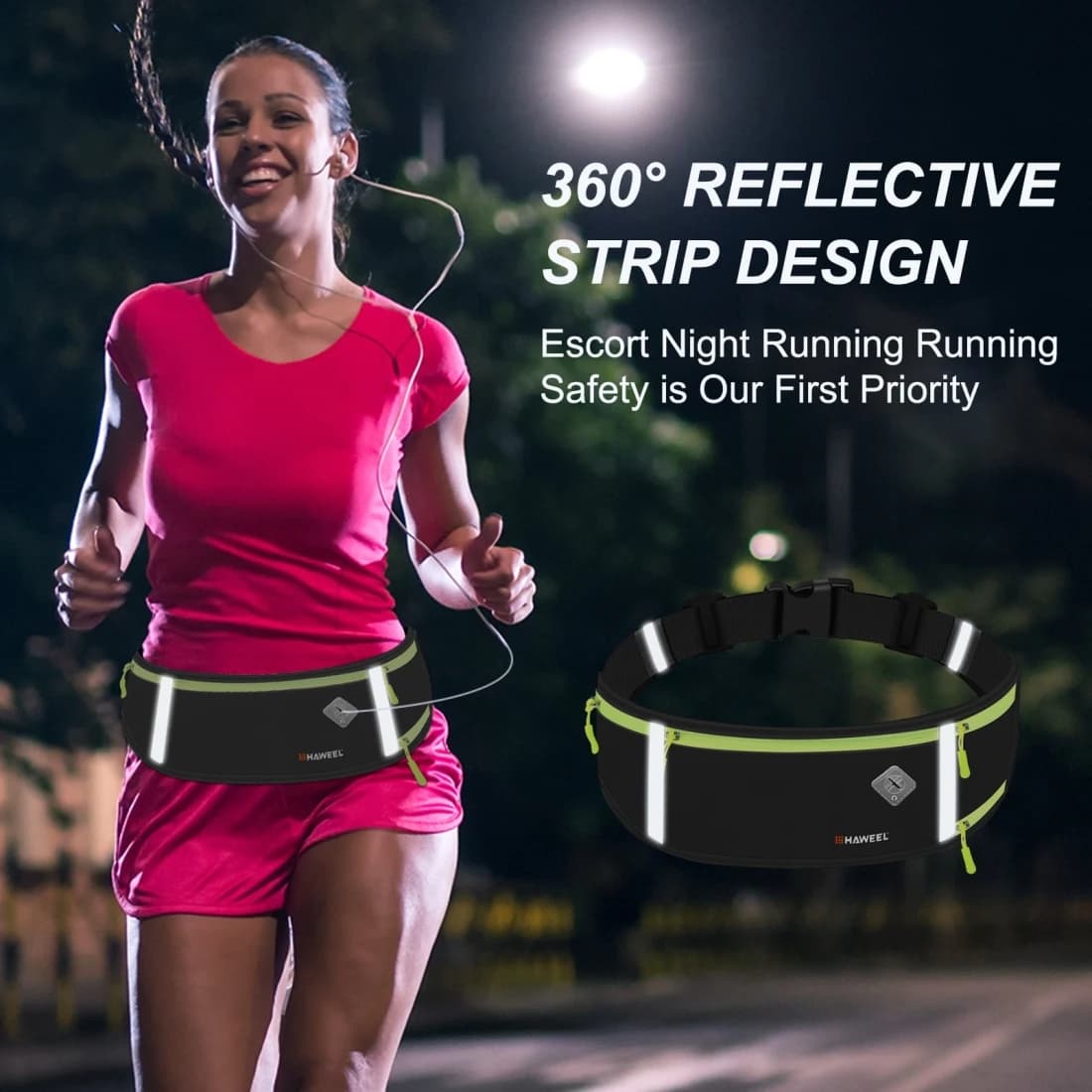 HAWEEL Sports Running Waist Bag Phone Bag Men Women Waterproof Gym Bag Hold Water Cycling Phone Case Running Belt Portable