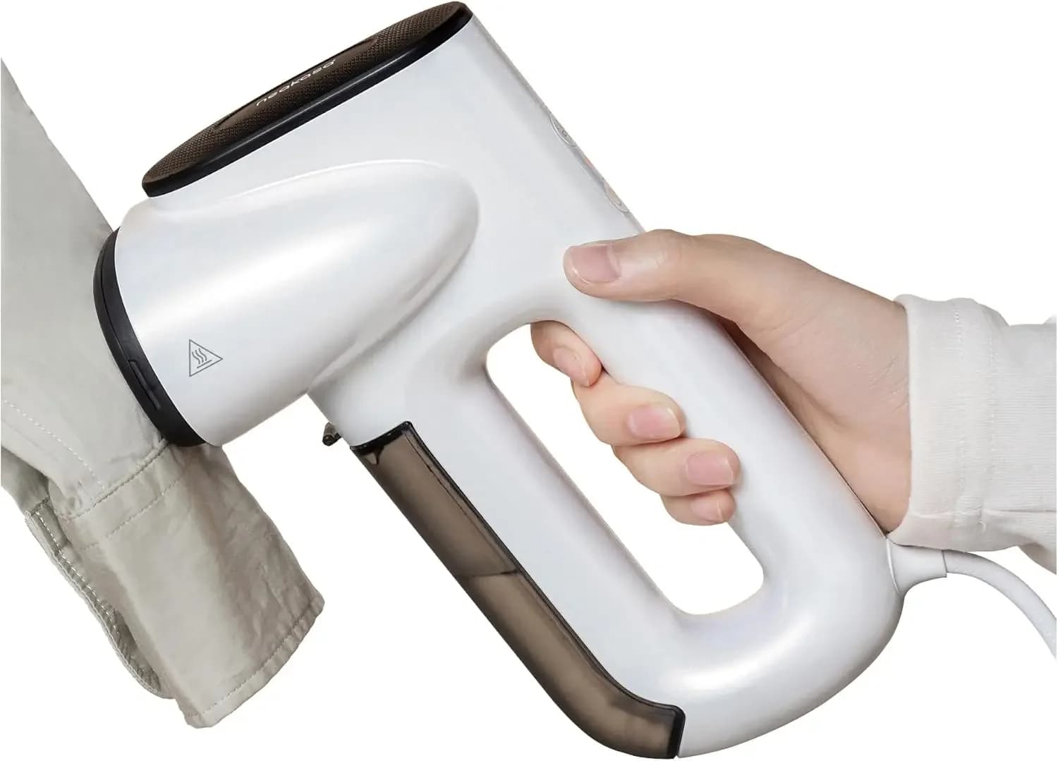 Piroscafo sottovuoto, Piroscafo per indumenti da viaggio portatile per vestiti, Aspirazione 2300 Pa per impugnature, Ferro da stiro a vapore 2 in 1