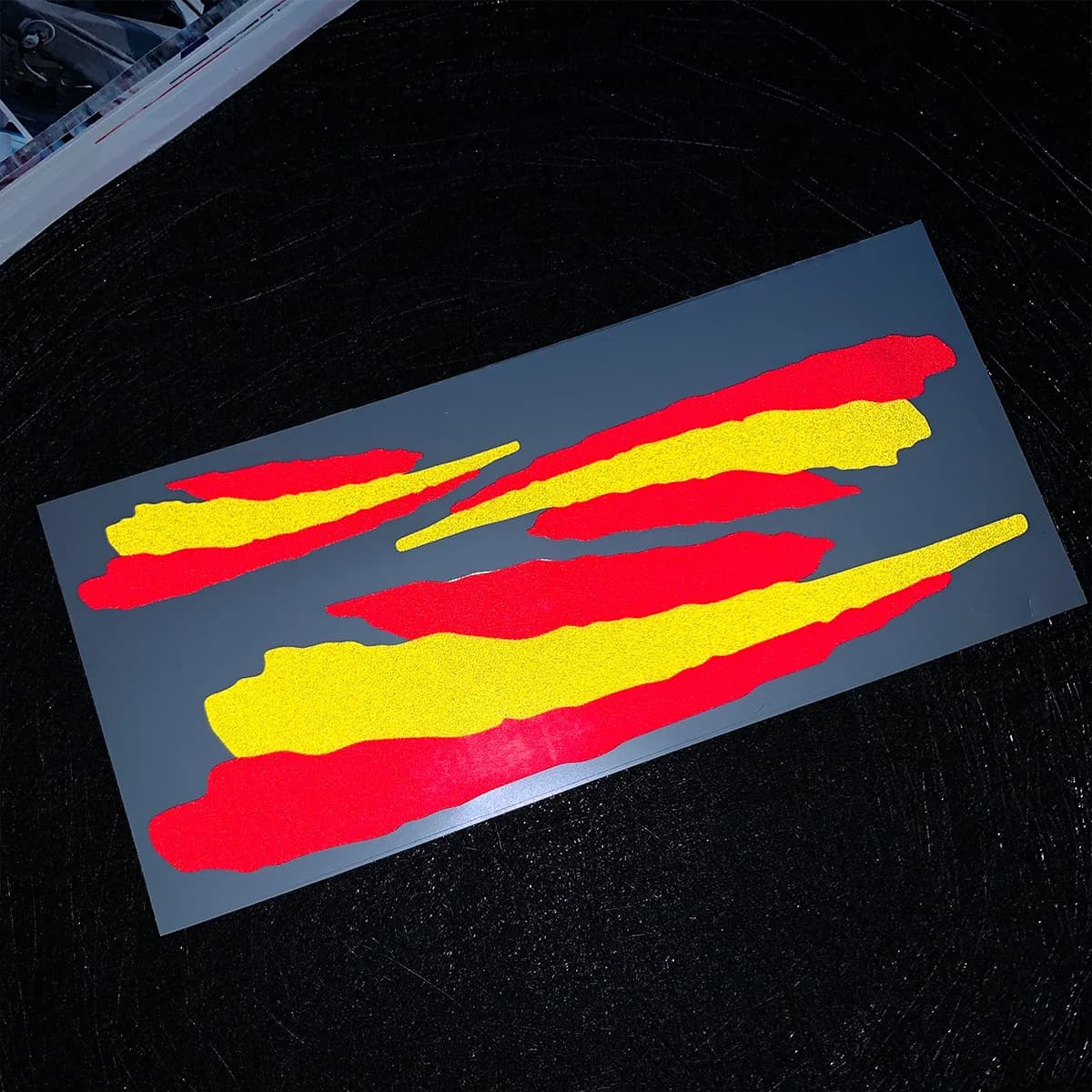 1 set di adesivi con emblema bandiera spagnola - Accessorio per veicolo bandiera nazionale per casco da motociclista/serbatoio carburante/bicicletta/laptop