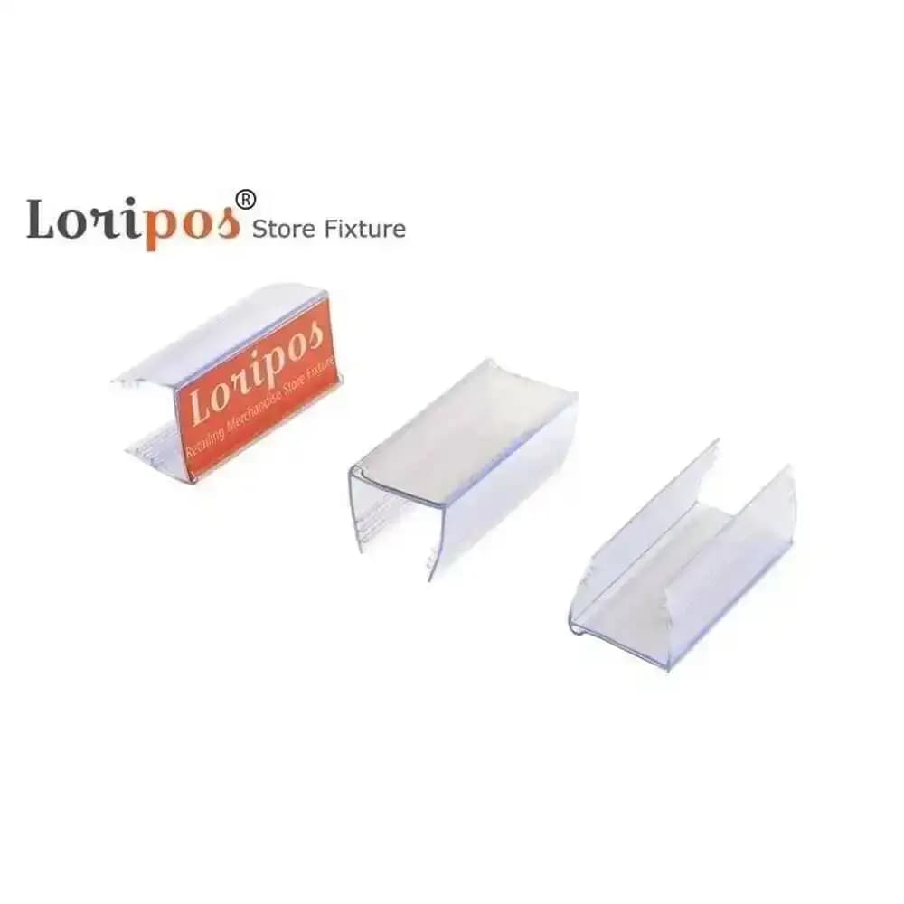 Clip per Esposizione Prezzi e Etichette da 6 cm x 2,25 cm per Scaffali in Vetro e Legno, Striscia di Montaggio per Scaffali, Porta Etichette da Superficie, Espositore per Cartelli