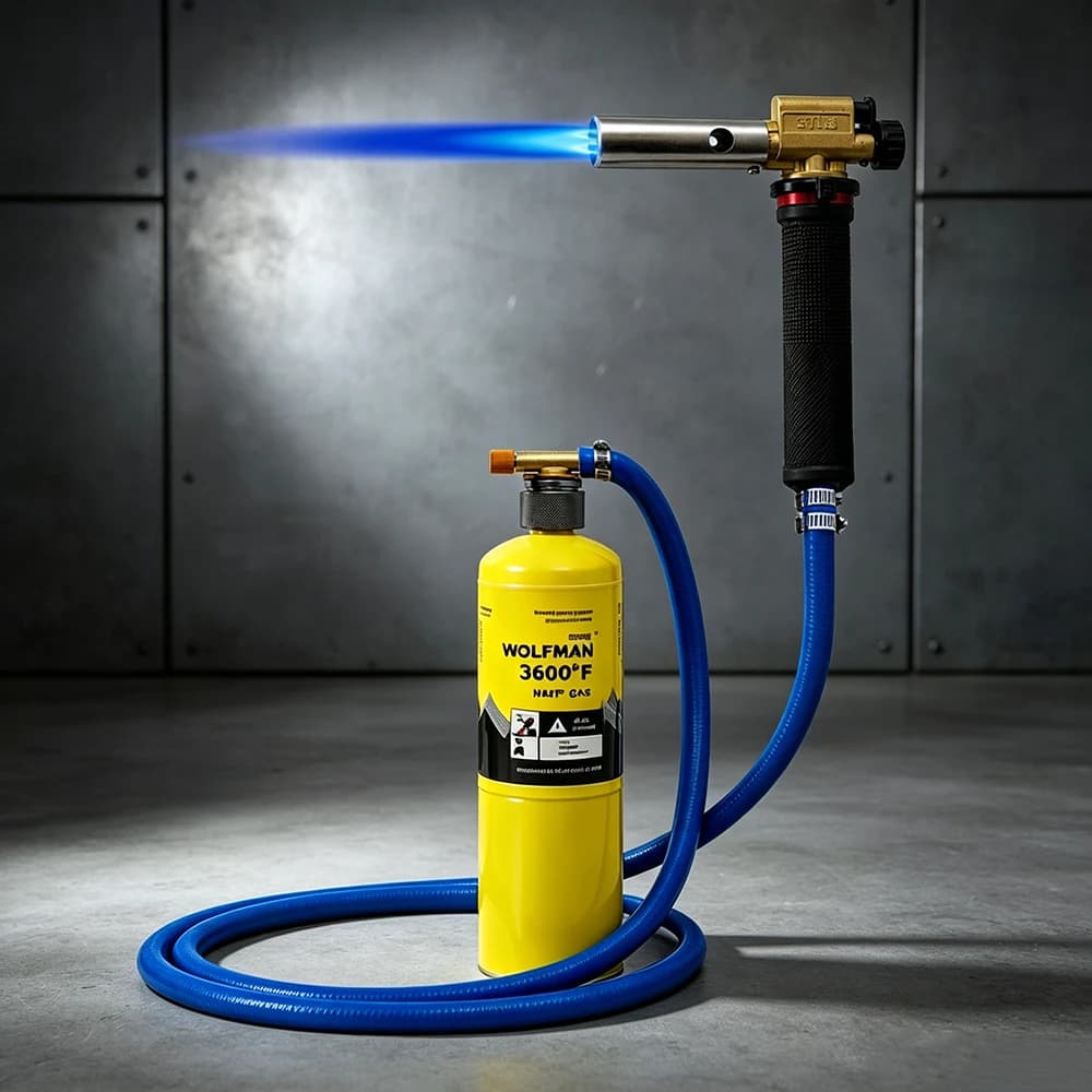 MAPP Gas Welding Torch High Temperture Brazing Gun With 2m Hose Electronic Ignition Propane Heating Tool