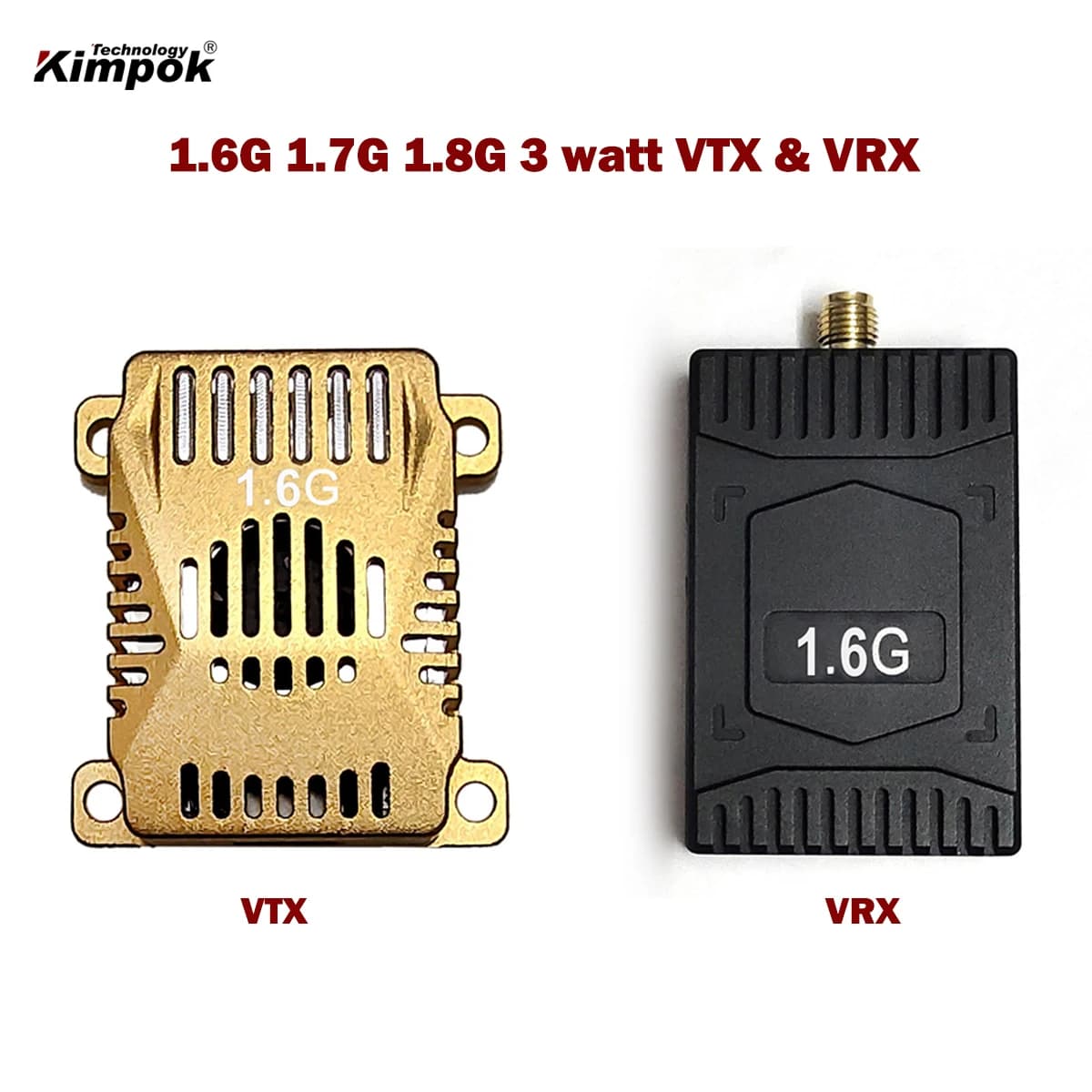 Transmitter and video receiver drone 1.7G 1.8Ghz 20 km Fpv Vtx 3W with long-range 16-channel transmission