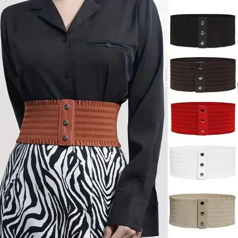 Cintura da donna con frange elastiche in vita, abito sottile in pizzo decorativo, tunica versatile, top in vita, alla moda