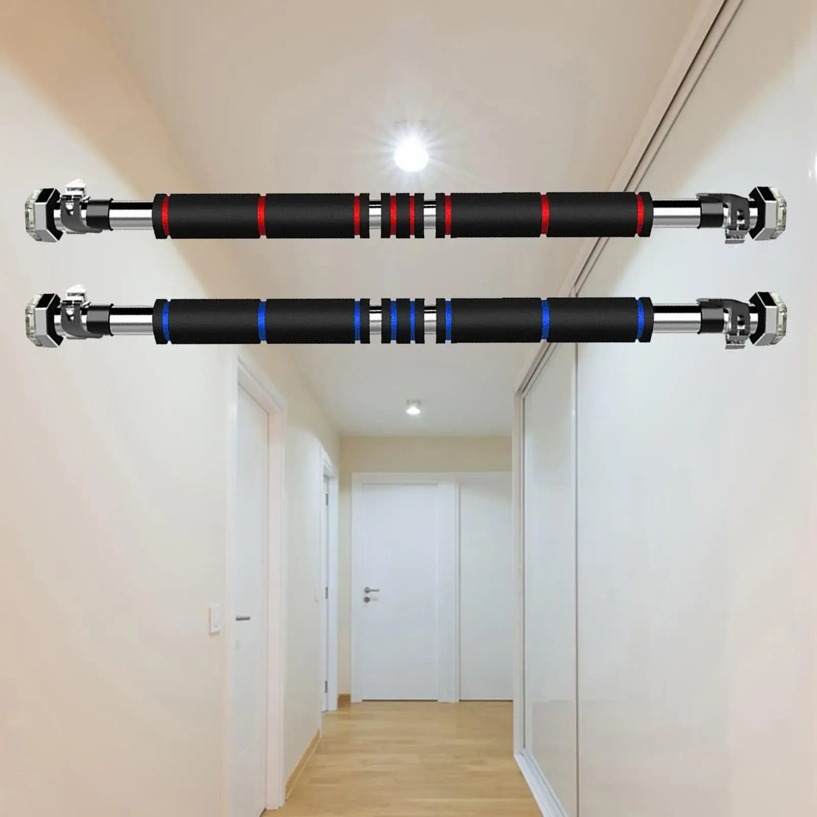 Traction bar without screws Traction bar for door Horizontal bar for door from 31.5 to 51.2