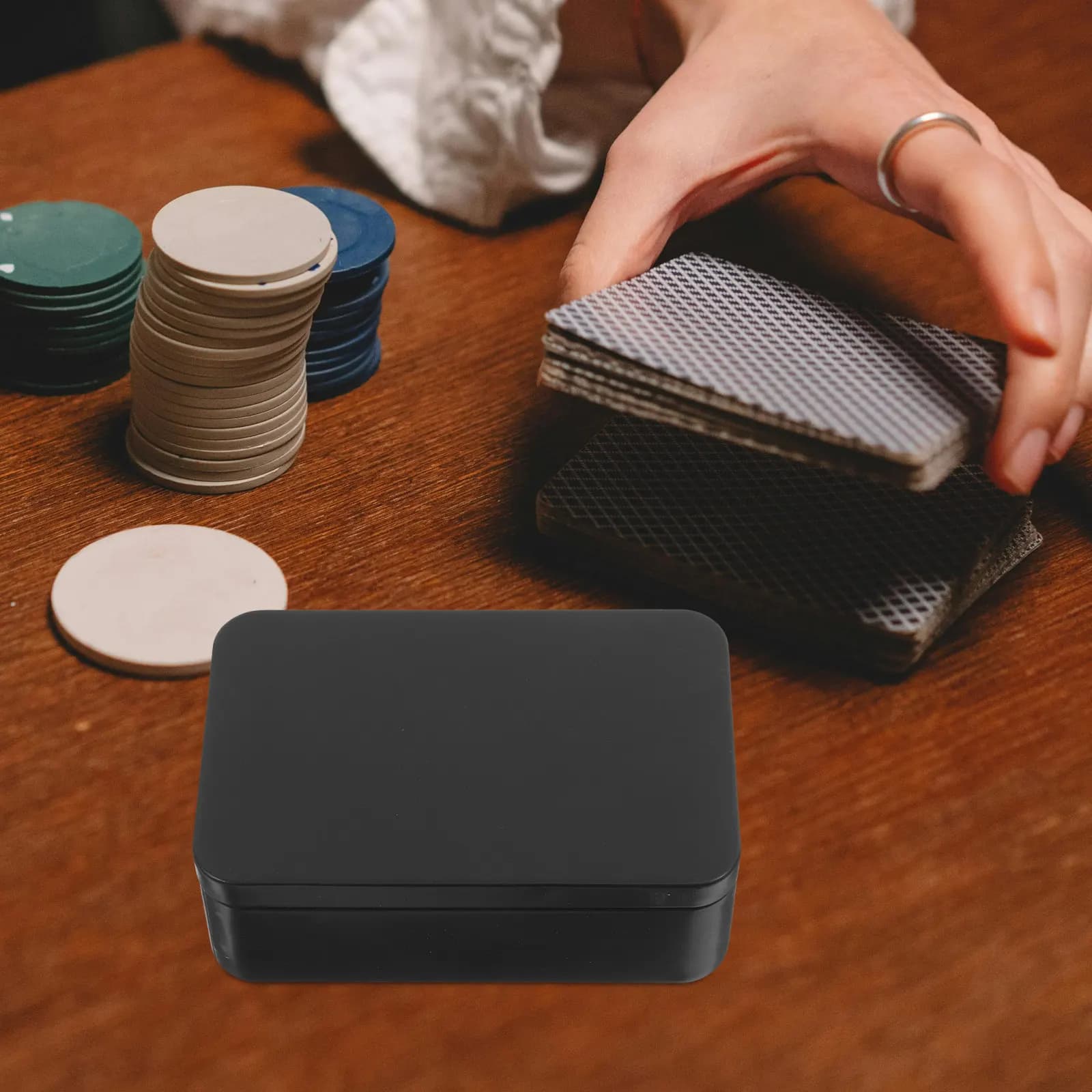 Set di 3 Scatole Porta Carte da Poker in Latta, Organizer Robusto per Carte da Gioco, Piccoli Accessori e Oggetti Vari