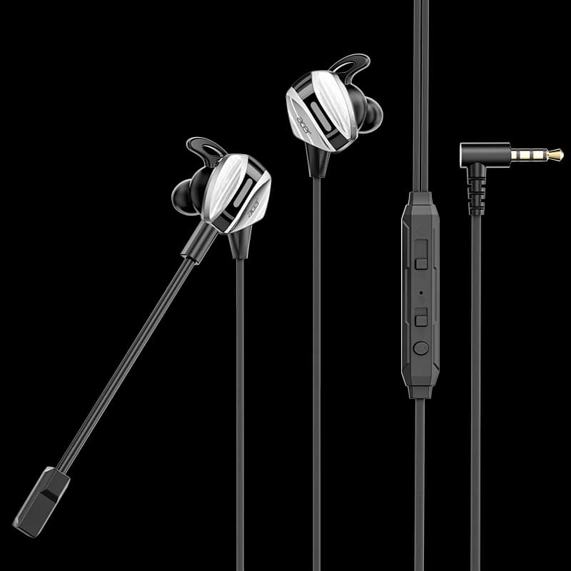 Cuffie cablate Acer da 3,5 mm, cuffie da gioco stereo con bassi potenti, auricolari con cancellazione del rumore e doppio microfono in-ear, vivavoce