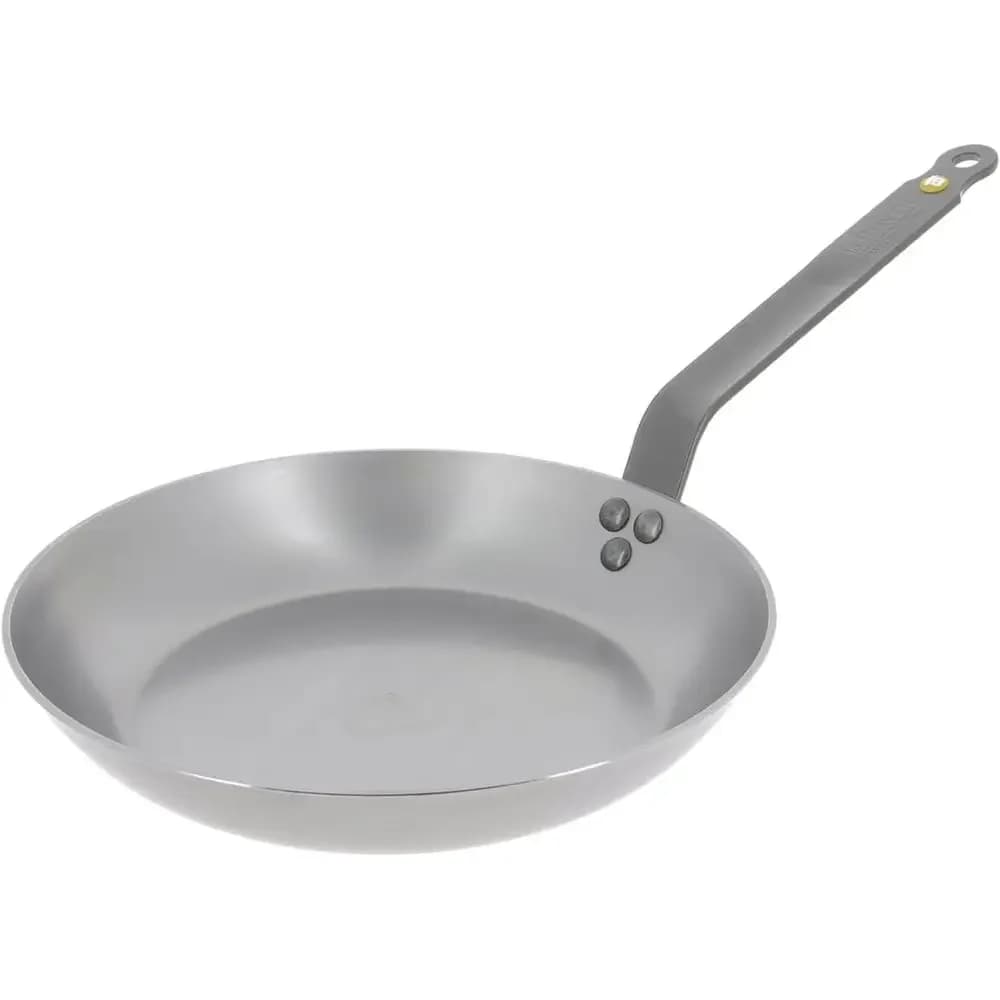 11 Diameter Carbon Steel Frying Pan - 8.3 Cooking Surface, Perfect for Searing, Sauteing, Reheating - Naturally Non-Stick Finish