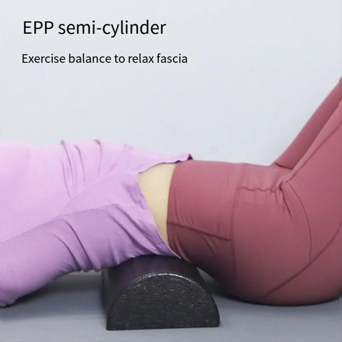 AD45 Semicircular Yoga Cylinder Fitness Equipment Yoga Foam Roller Black Yoga Brick