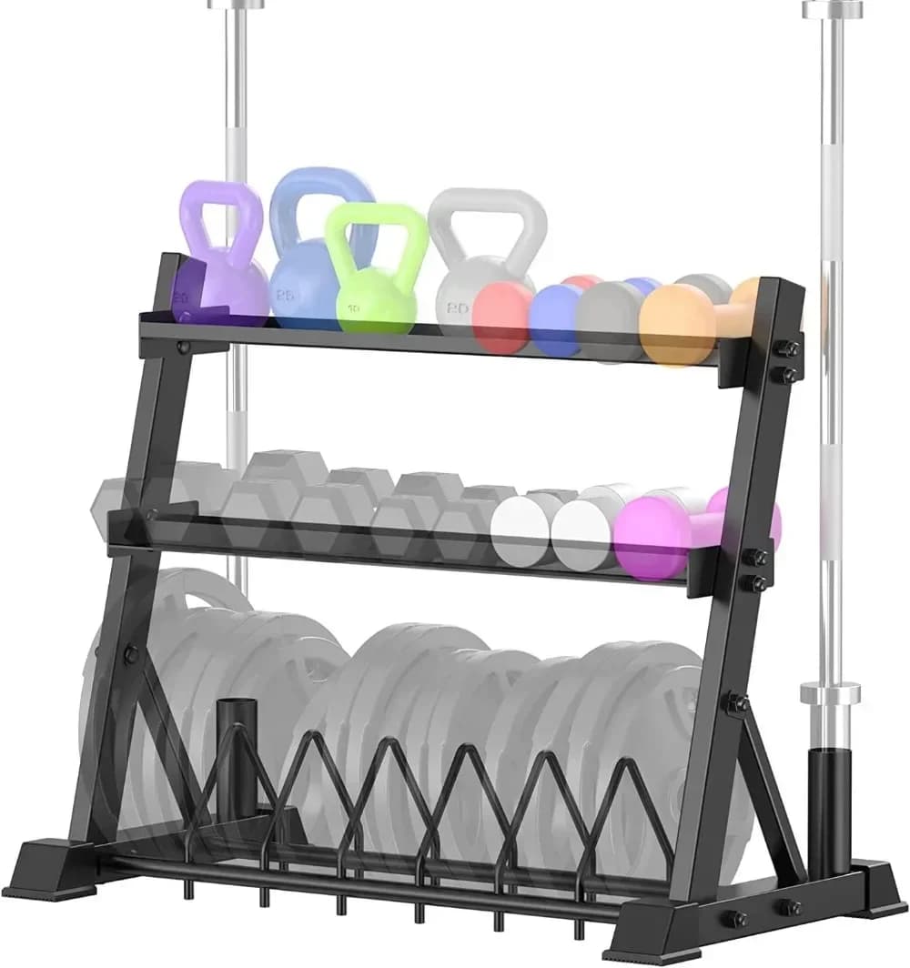 3 level weight plate support for handlebars/bear/weight plate and hair curling bar