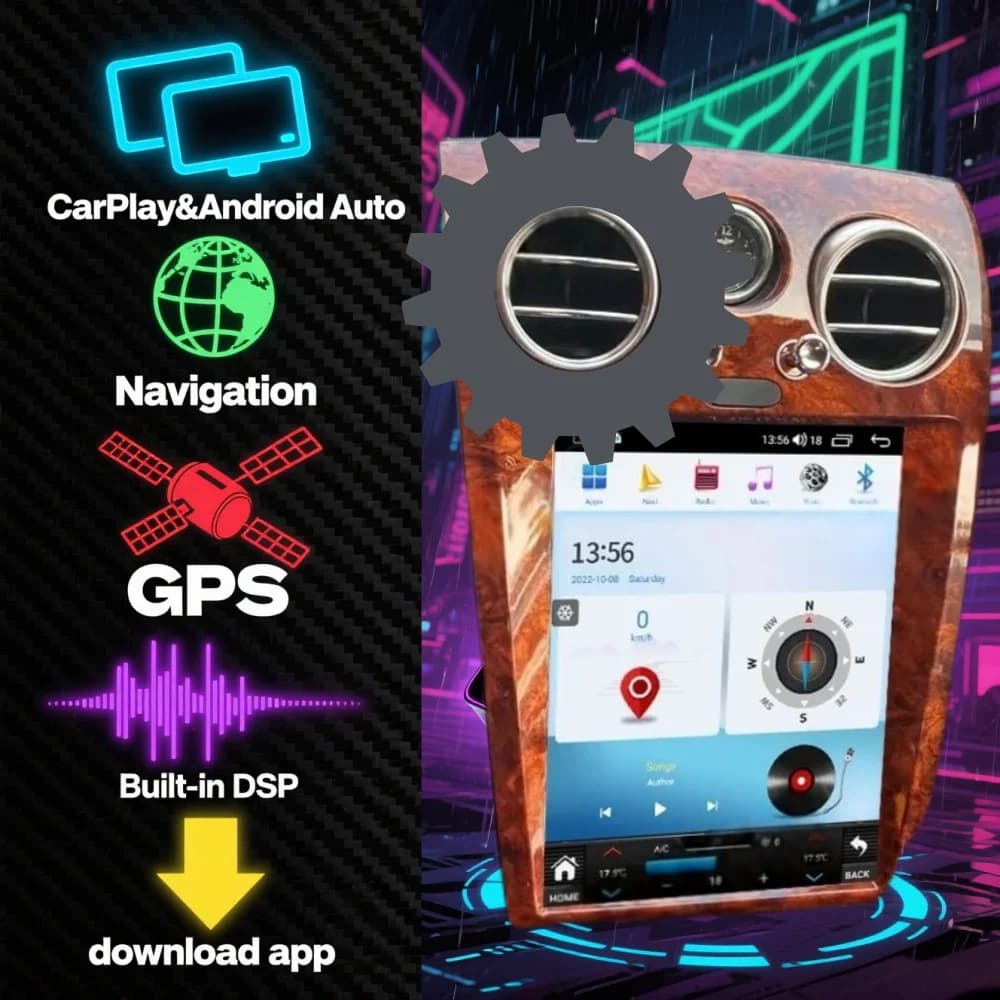 For Bentley Continental GT Flying Spur 2005 -2019 Carplay Android Car Radio Stereo Video Player Multimedia GPS Navigation Screen