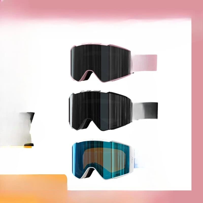 Occhiali da sci che cambiano colore, occhiali da neve con attrazione magnetica, doppia lente Zeiss, regolazione a tre livelli, ventilazione