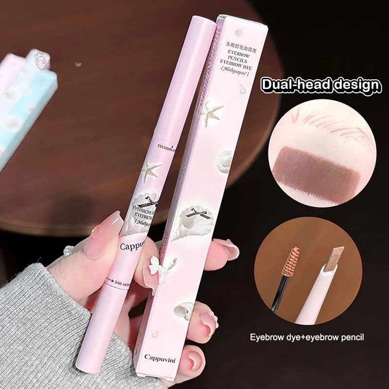 [TW]1Pc Cappuvini 3D Eyebrow Dye Cream – Double-tip brown eyebrow pencil – Long-lasting and waterproof eyebrow coloring mascara